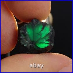 BIG NATURAL RARE TRAPICHE EMERALD CRYSTAL FROM COLOMBIA TOP QUALITY 24.38 Cts