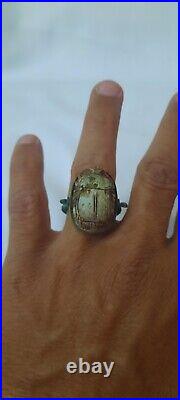BIG RARE ANCIENT EGYPTIAN ANTIQUE RING SCARAB Pharaonic Egyptian Ring