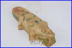 BIG RARE ANCIENT EGYPTIAN ANTIQUE SOBEK Crocodile with Horus Eye Statue Stone