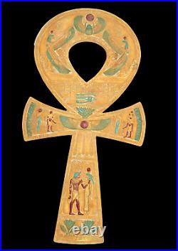 BIG RARE ANCIENT EGYPTIAN ANTIQUE TUT ANKH KEY Of Life with Isis and Horus Eye