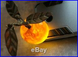 BIG! RARE! Bakelite 100% ORIGINAL 6 Apples Bead 343g Faturan Antique Bras Old