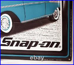 BIG RARE Snap On Tools 60th Anniversary Teal 57 Chevrolet Bel Air Metal Sign 32