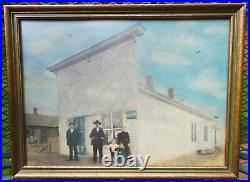 BIG Rare 1890s Historical Photo Sentinel Newspaper Parnell Missouri Hand Colored