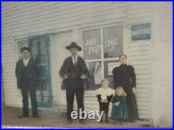 BIG Rare 1890s Historical Photo Sentinel Newspaper Parnell Missouri Hand Colored