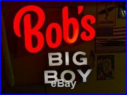 BOB'S BIG BOY OUTDOOR NEON SIGN RARE from the 1960's LOOK