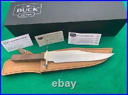 BUCK Custom Shop BIG BOWIE, SUPER RARE MINT vintage FIGHTING, HUNT KNIFE