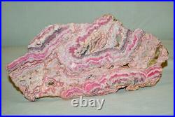 Banded Rhodochrosite Slab from Argentina 22 cm / 8.66 in big large AA rare