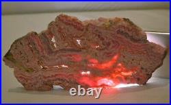 Banded Rhodochrosite Slab from Argentina 22 cm / 8.66 in big large AA rare
