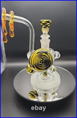 BeerGlass X Big Mike Collab Signed and Dated Wutang Forever Tobacco Bubbler RARE