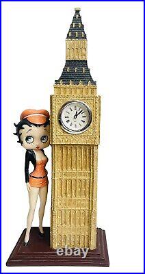 Betty Boop & Big Ben Clock & Tower Statue, Rare & Vintage 2002 Collectible