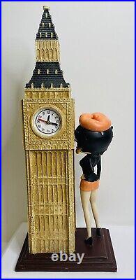 Betty Boop & Big Ben Clock & Tower Statue, Rare & Vintage 2002 Collectible