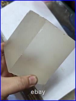 Big 4lb Block Rare Natural Optical Quartz Internally Clean For Faceting