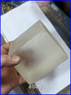 Big 4lb Block Rare Natural Optical Quartz Internally Clean For Faceting