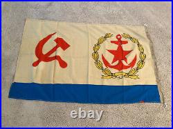 Big And Rare Soviet Naval USSR NAVY Original 1990 Flag