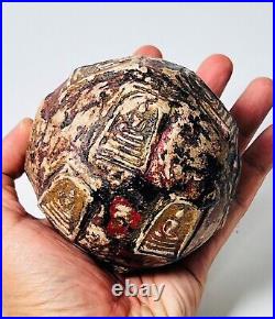 Big Ball embed 8 Phra Somdej Toh group Wat Phra Kaew temple amulet Super Rare