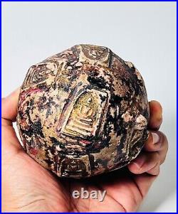 Big Ball embed 8 Phra Somdej Toh group Wat Phra Kaew temple amulet Super Rare