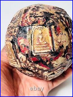 Big Ball embed 8 Phra Somdej Toh group Wat Phra Kaew temple amulet Super Rare