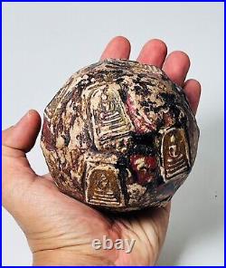 Big Ball embed 8 Phra Somdej Toh group Wat Phra Kaew temple amulet Super Rare