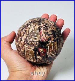 Big Ball embed 8 Phra Somdej Toh group Wat Phra Kaew temple amulet Super Rare