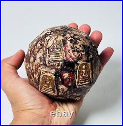 Big Ball embed 8 Phra Somdej Toh group Wat Phra Kaew temple amulet Super Rare