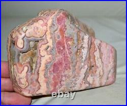 Big Banded Rhodochrosite Slab Chunk from Argentina 3.81 lbs rare
