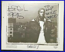 Big L Signed RARE Autographed Photograph 1995 Black & White Promo JSA