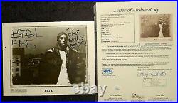 Big L Signed RARE Autographed Photograph 1995 Black & White Promo JSA