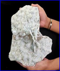 Big Natural Rare Calcite Crystals with Gyrolite & Quartz Mineral Specimen #E120