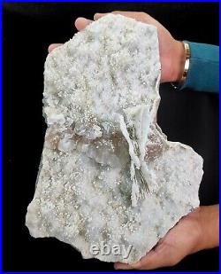 Big Natural Rare Calcite Crystals with Gyrolite & Quartz Mineral Specimen #E120