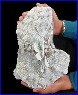 Big Natural Rare Calcite Crystals with Gyrolite & Quartz Mineral Specimen #E120