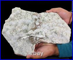 Big Natural Rare Calcite Crystals with Gyrolite & Quartz Mineral Specimen #E120