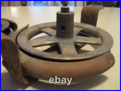 Big Pair, Early, Rare Cast Brass-bronze & Steel Pulleys, Industrial-marine-farm