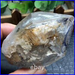 Big Rare Herkimer Diamond white mud Crystal+many Moving quicksand Water Droplets