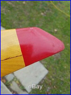 Big Rare Vintage Wooden Propeller Us Propellers Inc 15088-42 Ser 22381 Red Tips