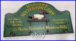 Big Sky Carvers DU Ducks Unlimited Waterfowler Sign Coat Hat Rack Decor Rare