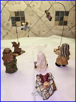 Big Sky Carvers Raggedytivity 8 Piece Nativity Set Raggedy Ann Andy RARE