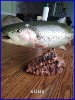 Big Sky Carvers Rare 16.5 Hand Carved Wooden Rainbow Trout Excellent Condition