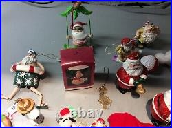 Big lot of vintage rare Peanuts Snoopy Santa Christmas Ornament