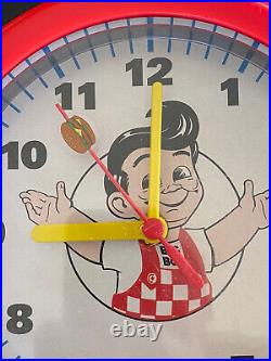 Bob's Big Boy Clock watch wall hanging 36 RARE 1999 Elias Brothers
