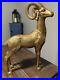 Brass Big Horned Ram 1970s RARE Antique