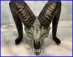 -Bronze Big Horn Sheep Skull, Fred Boyer Artist, Rare, 1998 Signed