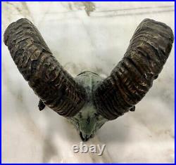 -Bronze Big Horn Sheep Skull, Fred Boyer Artist, Rare, 1998 Signed