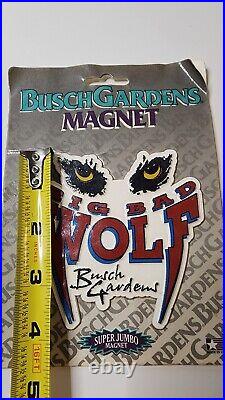 Busch Gardens Magnet Big Bad Wolf Roller Coaster Discontinued Rare