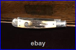 CASE XX USA 5251, NKCA STAG big banana trapper 5.25 closed knife RARE