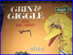 Caroll Spinney Rare Signed Sesame Street Vinyl Record Oscar The Grouch Big Bird
