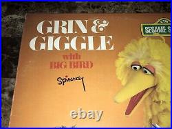 Caroll Spinney Rare Signed Sesame Street Vinyl Record Oscar The Grouch Big Bird