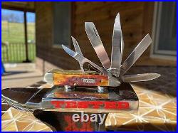 Case XX RARE Red Stag 5520 Big Nut 5 Blade Peanut Knife