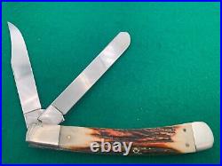 Case XX Rare 5251, Super Big Trapper Match Red Stag Vintage Knife W Box Paper