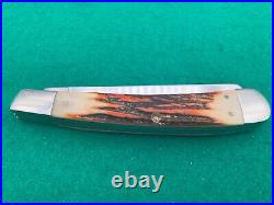 Case XX Rare 5251, Super Big Trapper Match Red Stag Vintage Knife W Box Paper