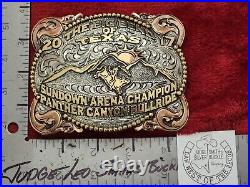 Champion Trophy Buckle? Pro Rodeo Bull Rider? Texas Big Bend? 2017? Rare? 313
